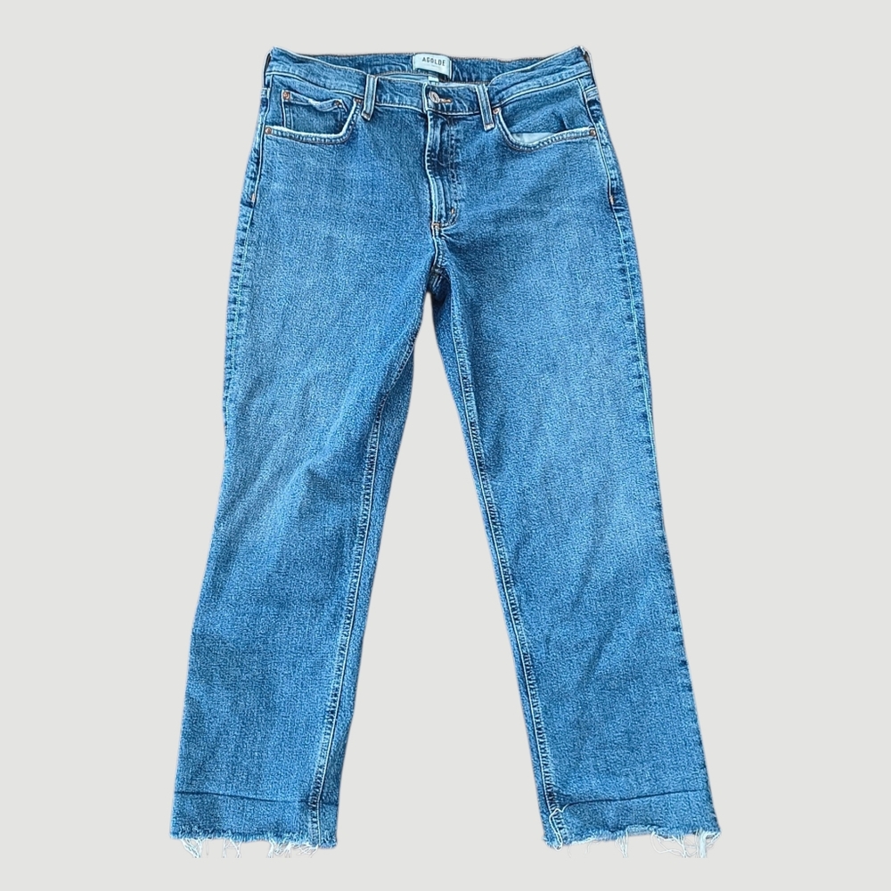 AGOLDE Kye Mid Rise Straight Crop (Stretch) in Mirage 29